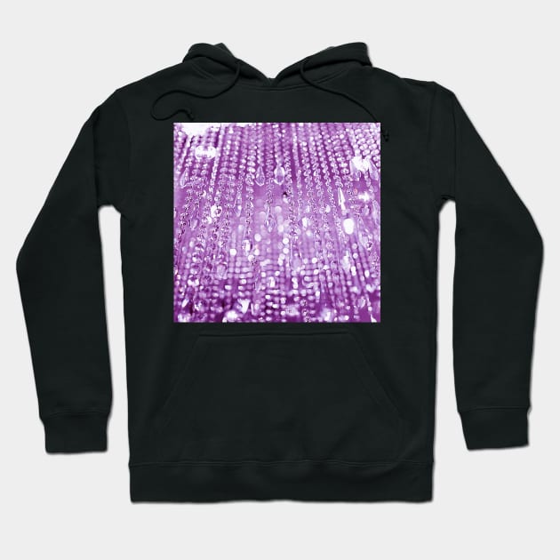 Photographic Image of Purple Glow of Crystals and Light Hoodie by CrazyCraftLady